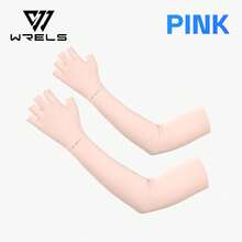 1雙 WRELS 長款露指觸控螢幕手套，女款健身用，加長手臂護具，防紫外線 - 彩色 - 查看 12