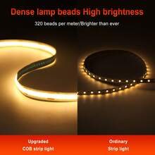 Acosh Neon 0.3 Meters-5m COB LED Strip Light, USB Powered, With Touch Switch Control, Warm White/Cool White Light, Easy To Install, Suitable For Bedroom, Wardrobe, Kitchen Cabinet Decoration, Bedroom LED Light - Multicolor - View 7