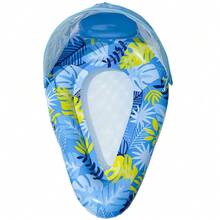 Pelampung Kolam Renang Tiup Baru dengan Kanopi Pelindung Matahari, Kasur Apung Jaring dengan Sandaran Lipat, Motif Daun Tropis, Kursi Jaring Bernapas, Bahan PVC Tebal, Kursi Santai Portabel untuk Liburan Pantai dan Aktivitas Air, Perlengkapan Liburan Penting - Dengan kanopi - View 14