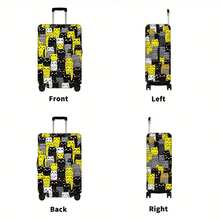 1PC Vibrant Cat Face Print Luggage Cover For Luggage Sizes 18 – 32 Inches; Dust And Elastic Travel Accessories To Effectively Protect Your Luggage - View 7