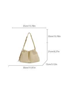 Minimalist Pleated Cloud Bag 2026 New Fashion Commuter Shoulder Bag Versatile Large Capacity Crossbody Bag - Yellow - View 6