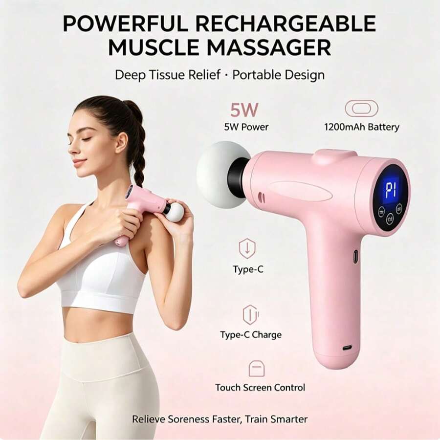 AXH 1件客製化強力筋膜槍充電式全身按摩器，緩解肌肉緊張，名人風格