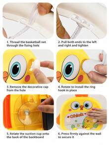 Kids' Indoor Basketball Hoop Toy, Portable And Adjustable In Height, Is The Perfect Birthday Gift For Little Kids, Especially Boys. - Chicken Basketball Set - View 7