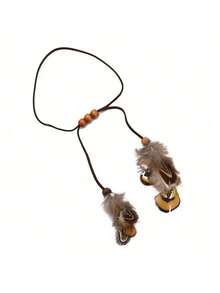 1 pieza Pulsera de plumas para muñeca, accesorio de cadena para brazo estilo gótico para fiesta de Halloween y actuación - Multicolor - Ver 9