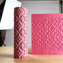Celestial Tile Roller – Clay Texture Tool For Polymer, Fondant – PLA Build, Durable – 3D Stars, Moons & Cosmic Swirls – Deep Impressions, Non-Slip, Easy Clean – Ideal For Fantasy Tiles, Night-Sky Art, Beginners & Pros. - Celestial Tile Pink - View 1
