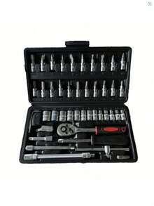 Automotive Repair Tool Set Socket Ratchet Wrench Car Repair Maintenance Multi-Function Socket Sleeve Combination Tool Box Complete - Multi-piece Set - View 3