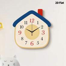 1pc 12"/16" Creative Small House Wall Clock, Ultra-Quiet Quartz Movement, No Ticking Sound, Suitable For Decorating Living Room, Bedroom, Office, Kitchen And Cafe, Perfect Decorative Gift For Friends And Family, Can Be Used For Room Decor, Bedroom Decor, Dorm Decor, Back To School Decor, School Surprise, Home Decor And School Supplies. - Decorative Wall Clock - View 10