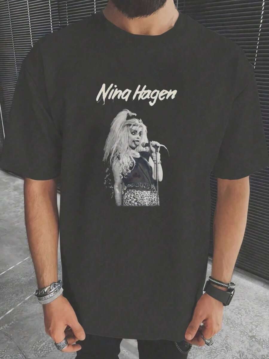 Men T-Shirts - 黑色 - 查看 1