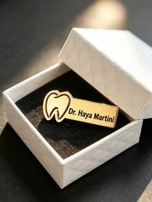 Alfiler de nombre de diente personalizado, Broche de nombre de diente personalizado, Joyería personalizada, Perfecto para uso diario o ocasiones especiales - Multicolor - Ver 4