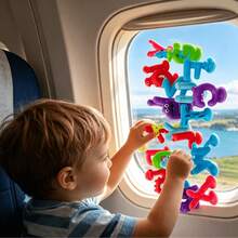 Cute Number/Letter Design, Color Recognition, Letter Recognition, Number Recognition, Window Travel Stress Relief Toy, Perfect Gift For Boys And Girls, Early Education Puzzle Toy For Kids - 15pcs/26pcs/41pcs/60pcs/Set - Multicolor - View 2