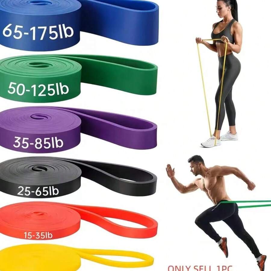 Resistance Bands With Different Tension Strengths, Training Elastic Band Set, Home Workout Stretching Bands, Full Body Exercise Suitable For Men And Women, Gym, Home Workout And More - A - View 1