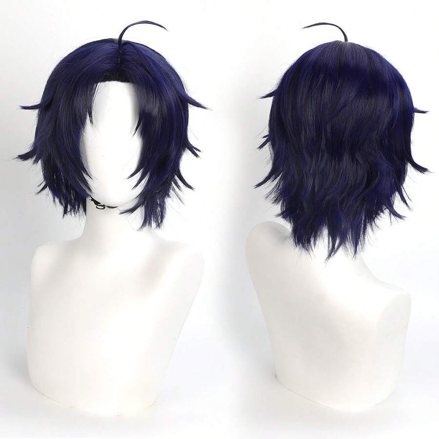 Yewell Blue Cosplay Wig Role-Playing Headgear Daily Series Japanese Cosplay Headgear Series Multi-Style Interpretation Of Cartoon Anime Suitable For Private Parties Daily Role-Playing Halloween - Navy Blue - View 1