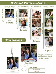 1/3/5pcs Customized Car Hanging Ornament, Customizable Photo And Text, Personalized Acrylic Photo Pendant, Multiple Sizes Available, Rich Colors, Aesthetic Car Decoration, High Decorativeness, Reusable, Exquisite And Fashionable, Ideal Gift For Him, Ideal Gift For Her, Wedding Decoration/Wedding Car Ornament - Multi-color (Pendant) - View 7