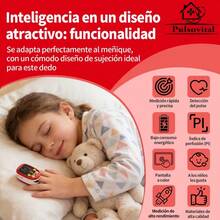 Oxímetro de Pulso Pediátrico Pulsovital Color Rojo | Clip Ergonómico con Calibración Profesional, Uso Doméstico Continuo para Niños - Rojo - Ver 3
