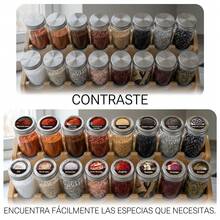 Spanish/72pcs/Set Kitchen Storage Jar Labels Stickers Self-Adhesive Waterproof Vinyl Stickers Flour Sugar Salt Rice Noodles Spices And Other Seasoning Jar Labels Round Stickers Kitchen Cabinet Storage Organization Essential Easy To Apply Oil-Resistant Home Storage Classification Stickers Removable No Residue - 72 Spanish Spice Stickers - View 5