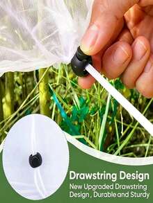1pc Drawstring Garden Mesh Net,Pest And Bird Protection Cover, Garden Plant Protection Cover, Suitable For Tomato Net, Garden Plant Barrier, Vegetables, Fruits And Flowers - Multicolor - View 9