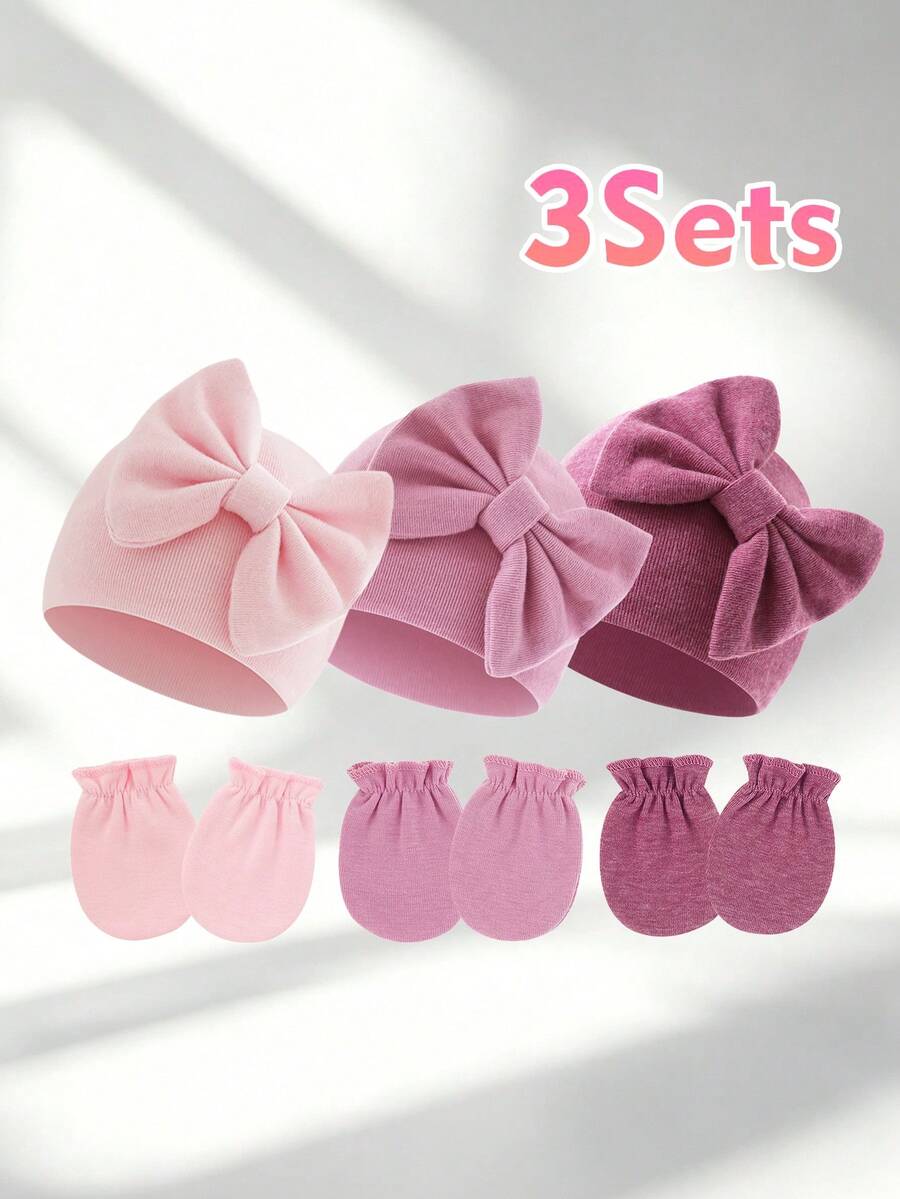 3pcs Newborn Bow Decor Set - 3Sets - View 1