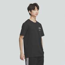 Adidas (ADIDAS) Small Linear Logo Tee Pure Cotton Sports Casual Short Sleeve Crew Neck T-Shirt JI9076 - Black - View 7