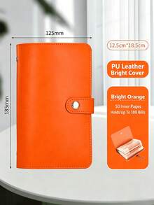 1pc 100-Page Loose-Leaf Envelope Money Saving Binder, Savings Plan Book For Men & Women, Wallet Essentials, Women's Wallet, Men's Wallet & Card Holder - Multicolor - View 13