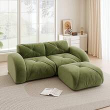 Modulärt Sofa, Modern 2-Sittarssoff med Häck, Grön - Grön 2-sits - Visa 1
