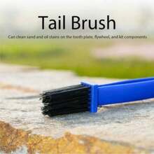 1pc/3pcs Bicycle Chain Cleaning Brush, Double-Head Three-Sided Brush Head, Mountain Bike Motorcycle Chain Cleaning And Rust Removal Tool, Multiple Colors Available - Multicolor - View 6