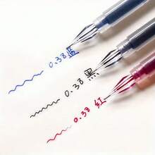 6 Buah, 0,38 mm, Tinta Cepat Kering, Hitam/Biru/Merah - Pulpen Ideal untuk Ujian dan Kantor, Pulpen Tulis Ujung Halus - Beraneka warna - View 13