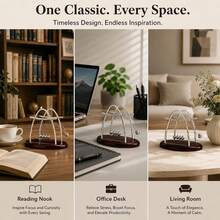 1pc Newton's Cradle, Stainless Steel And Plastic Material, Desktop Decoration, Essential For Physics Science Experiments, Innovative Office Ornament, Vintage Decorative Style, Suitable For Graduation Ceremony Stage, Desktop, Bedroom Vanity Decoration - Multiple Styles - View 7