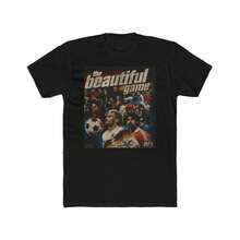 The Game Football T-Shirt |   90s Retro Soccer Graphic Tee - Black - View 1