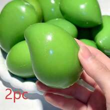 1pc Handmade Crispy Mango Stress Ball Squeeze Toy, Color-Changing Mango Squishy Ball, ASMR Sensory Stress Relief Toy - Multicolor - View 12