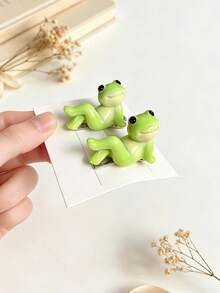 2pcs Cute Cartoon Frog Hair Clips, Funny Hair Accessories, Suitable For Daily Use, Gift Choice - Multicolor - View 7