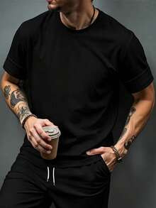 Men Loungewear Tops - Black - View 2
