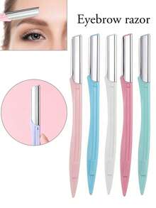 1/5 Pcs Dermaplaning Set For Women, Multipurpose Facial Razor, Anti-Cut Face Hair Exfoliating Trimmer Shaper, Portable Travel Beauty Tool, Beginner Friendly Professional Daily Makeup Accessory - Multicolor - View 1