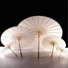 1pc White Blank Oil Paper Umbrella For Wedding, DIY Hand Painting, Wholesale - White - View 2