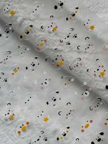 1pc Minimalist Cute 3D Nail Art Stickers, Transparent White Background Round Cartoon Nail Stickers With Blush Bear, Yellow Duck, Seal, Black Nose Puppy, Bow Bear, Star Animal Patterns, Transparent Light Color Palette, Suitable For Campus, Commuting, Daily Wear DIY Nail Art - Multicolor - View 7