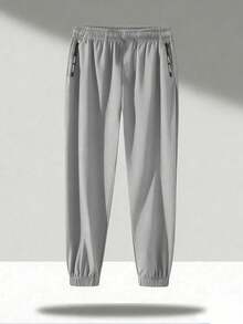 Tween Boy Elastic Waist Casual Versatile Daily Wear Long Pants - Multicolor - View 2