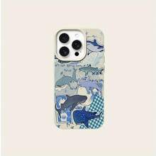 [24h Shipping From DE/FR/ES]Phone Case - 1 Unit Of Soft Phone Case With A Modern Ocean Theme Featuring Sharks And Whales, Compatible With IPhone 17/16/15/14/13/12, 11, 17 Pro Max Series, As Well As 14/15/16 Plus, 17 Air, 17 Pro Max, Suitable For Birthday Gifts, Christmas Gifts. - 1 Piece Of Picture Color - View 1