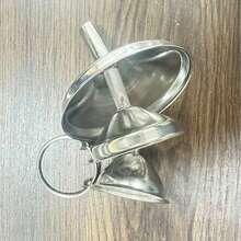 Portable Mini Stainless Steel Funnel 3 Sizes Small Metal Funnel With Keychain Food Oil Funnel Also Pocket Travel Use Small Funnel For Refilling Perfume Essential Oil Cosmetics Liquid Fragrance Bottles - View 1