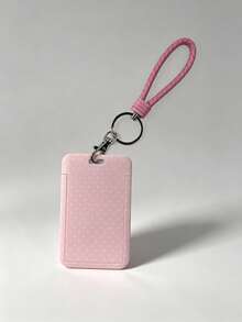1pc Fashionable Polka Dot Print Card Holder Pendant, Bag Charm, Key Chain, Wallet, Business Bank Credit Card Holder For Men And Women - Multicolor - View 6