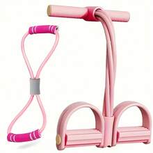 2pcs/Set 8-Figure Resistance Band + 6-Tube Foot Pedal Resistance Band, 6 Elastic Resistance Tubes, Resistance Bands For Full Body Workout, Abdominal Exerciser, Pilates, Yoga, Strength Training, Suitable For Sit-Ups - Multicolor - View 13