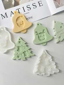 Christmas Snowflake & Reindeer Hanging Tag DIY Handmade Aromatherapy Plaster Multi-Function Silicone Mold - Christmas Hanging Sign - View 6