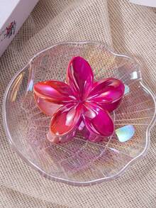 3pcs/1pc 8cm/3.14inch Large Hibiscus Flower Shaped Hair Clips, Colorful And Vibrant, Made Of Lightweight Plastic Material, Suitable For Daily Wear, Outdoor Activities, Casual Occasions, Party Gatherings, Commuting, Beach Vacations And More. Can Be Used For Hairstyles Like Ponytails, Buns, And More, Also Perfect For Daily Care Steps Like Washing Face, Bathing, And Makeup, Making It A Perfect Accessory Item. - Multicolor - View 9
