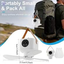 Portable Remote Control Ceiling Fan Light, 2-In-1 USB Rechargeable Camping Fan, Detachable Fan Blades, Combines Fan And LED Light Functions, Suitable For RV, Truck, Tent, Travel, Camping, Home, Office, Hiking And Emergency Kit - 1PC - View 10