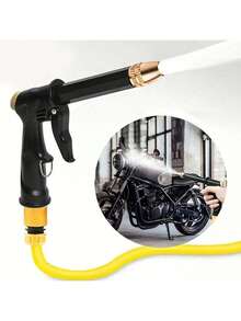 High Pressure Water Gun Multi-Mode Garden Hose Nozzle Spray Head Plastic Material Car Washing Floor Cleaning Pet Bathing Tool - Black - View 3