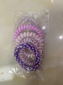 Ensemble de 6 élastiques à cheveux en spirale, chouchous bouclés de couleur macaron mignons, élastiques doux sans traction, convient aux femmes et aux filles, pour cheveux épais ou fins, cadeaux de mariage, remplissage de sacs cadeaux pour enterrement de vie de jeune fille, essentiels pour la rentrée scolaire et les voyages - Voir 11