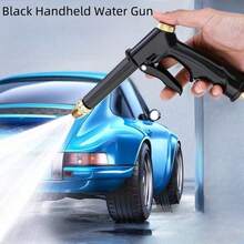 Pressure Regulator High Pressure Car Wash Water Gun, Handheld Trigger Style Home Cleaning Water Gun, Fits Hose With Adjustable Water Spray Modes, Dual-Use Durable Car Wash Tool For Vehicle, Yard, Balcony Cleaning And Watering - Black - View 3