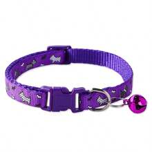 Personalized Soft Cat Adjustable Collar With Bell, Cat Collar, Custom Pet Name Tag, Adjustable Basic Collar, Suitable For Medium And Small Dogs, Cats, Kittens And Puppies, With Buckle - Multicolor - View 13