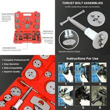 23x Auto Car Universal Disc Piston Caliper Brake Rewind Wind Back Tool Kit Set - A - View 3