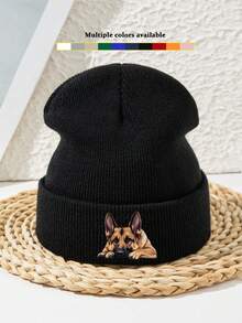 1 Pc Unisex Heart Embroidery Outdoor Sports Ski Casual Acrylic Knit Beanie, Suitable For Autumn/Winter - Multicolor - View 7
