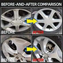 KineShineX Kit Perbaikan Goresan Velg Mobil 120ml, Pasta Pemoles Pemugaran Velg, Agen Perbaikan Goresan, Karat, dan Pudar Velg Mobil, Mengembalikan Kilau Logam, Lilin Perawatan Velg - A - View 4