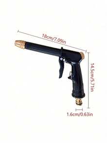 Pressure Regulator High Pressure Car Wash Water Gun, Handheld Trigger Style Home Cleaning Water Gun, Fits Hose With Adjustable Water Spray Modes, Dual-Use Durable Car Wash Tool For Vehicle, Yard, Balcony Cleaning And Watering - Black - View 5